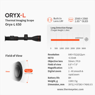 Lunette de visée thermique ThermTec ORYX650-LRF